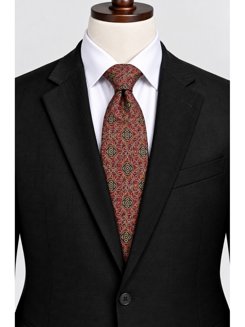 Robert Talbott Best of Class Men's Red Patterned Silk Tie